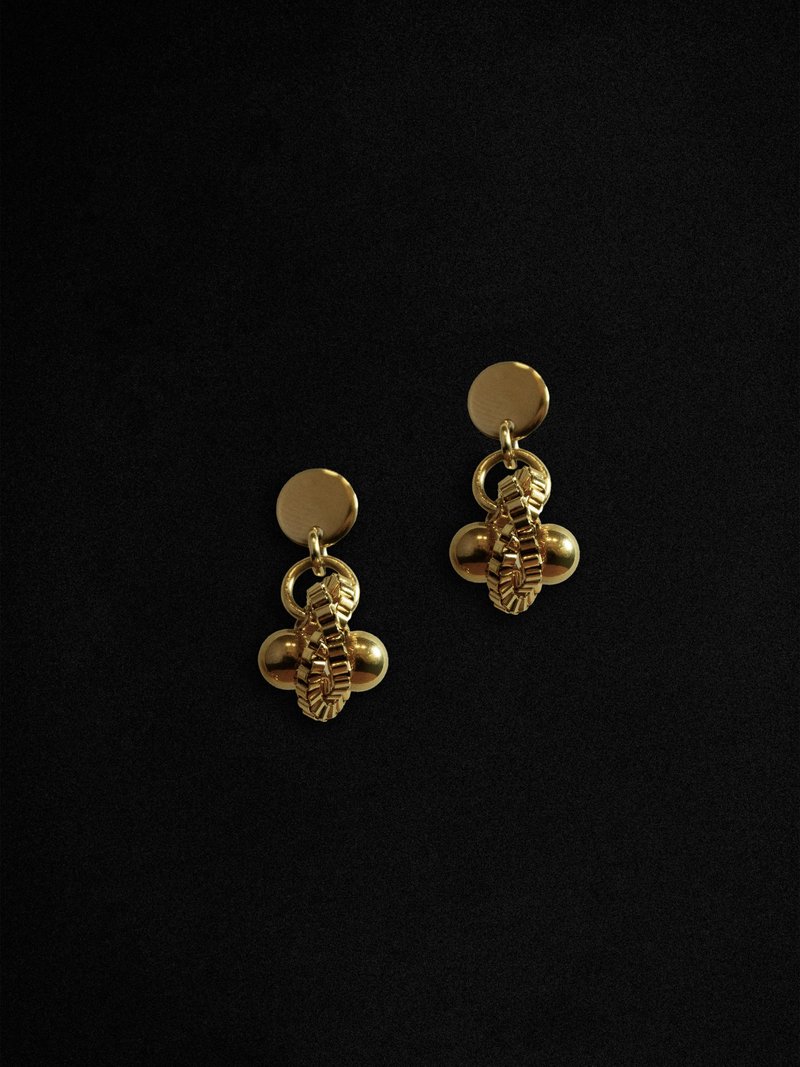 YARD YARN — Sofia Earrings - 耳環/耳夾/耳骨夾 - 不鏽鋼 金色