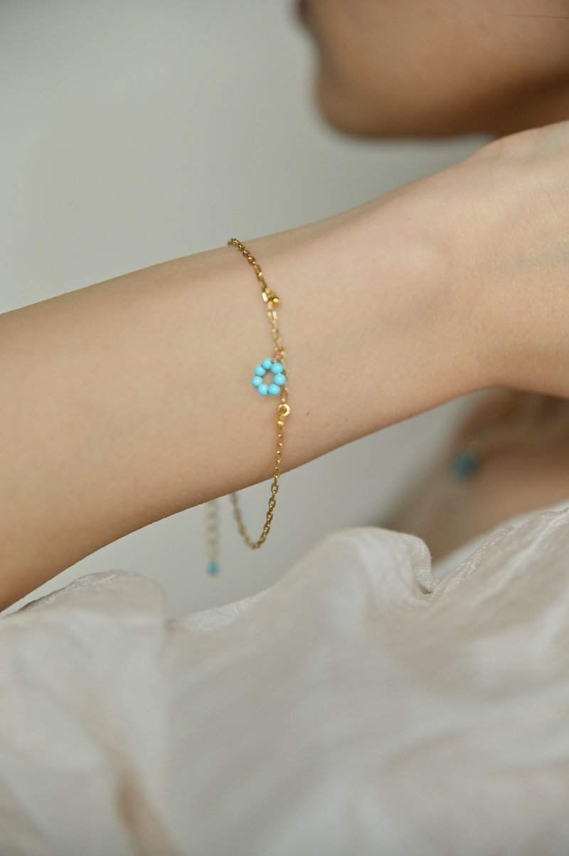 薄荷波堤純銀手鍊 / 綠松石 / JIEGEM   姊的珠寶盒 - 手鍊/手環 - 寶石 綠色