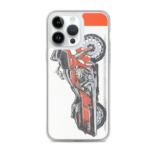marina-fisher-art iPhone 透明保護殼原廠電話摩托車哈雷戴維森摩托車品牌