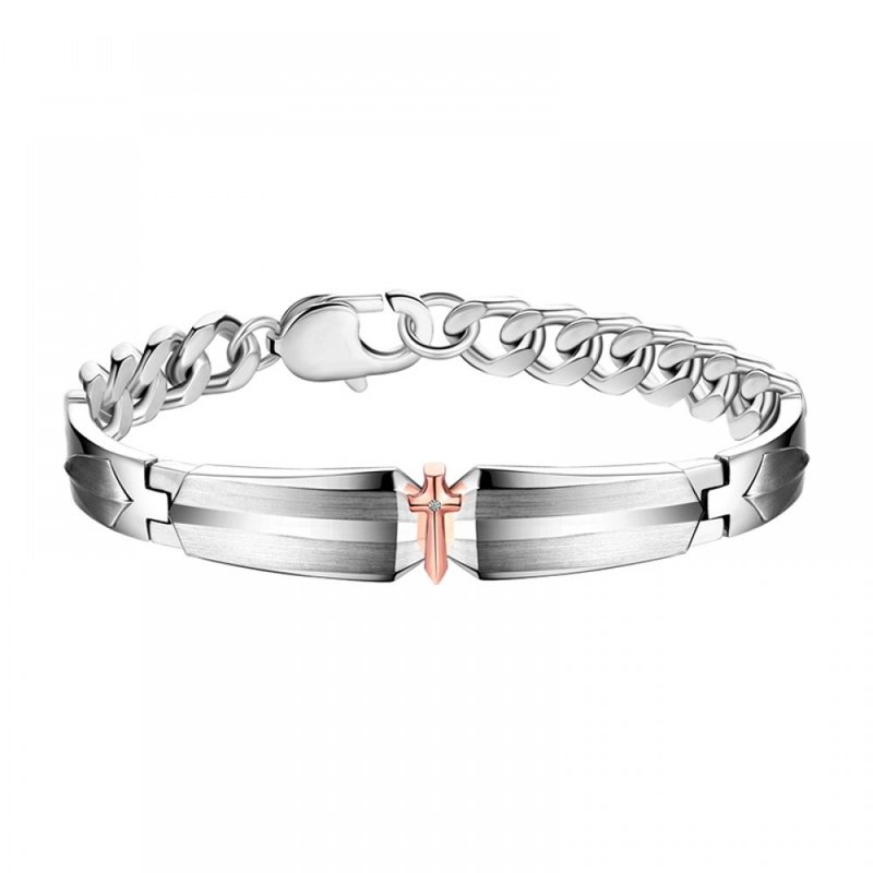 Diamond Bracelets for Men - สร้อยข้อมือ - เพชร สีเงิน