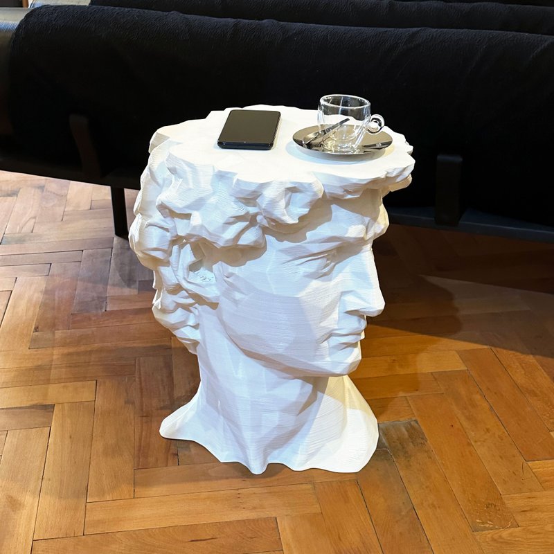 David 3D Printed Coffee Table | Nightstand 45 cm | Michelangelo's David - 餐桌/書桌 - 塑膠 