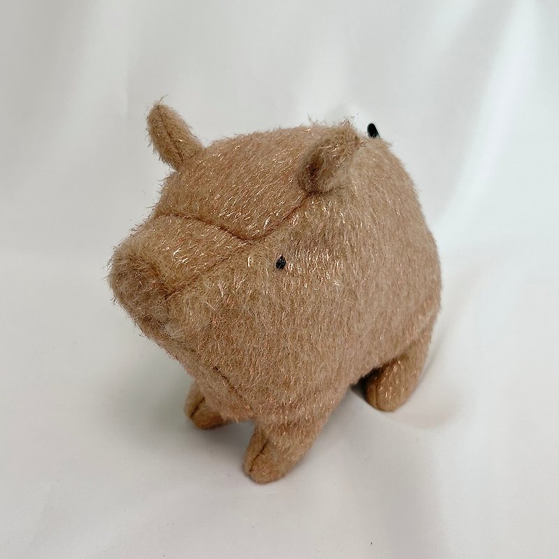 pig ( brown lame ) - 嬰幼兒玩具/毛公仔 - 其他材質 咖啡色