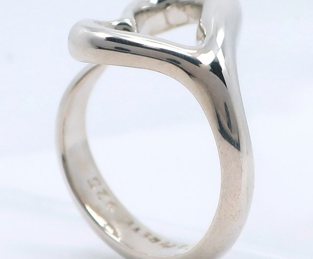 ✨美品✨ティファニー　Tiffany オープンハートリング　指輪　9.5号 日本直送】ティファニー TIFFANY&Co. オープンハート 9.5号