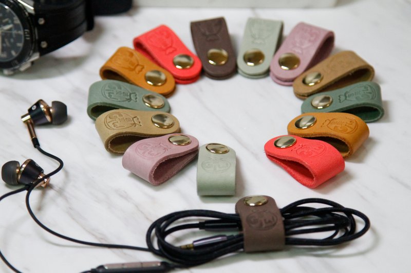 【Gi LAI】義大利植鞣革 / 手工真皮捲線器、 收線 - 捲線器/電線收納 - 真皮 多色