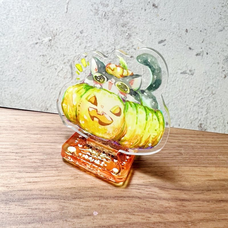 萬聖節-硅膠壓克力立牌印章 - 印章/印台 - 壓克力 橘色