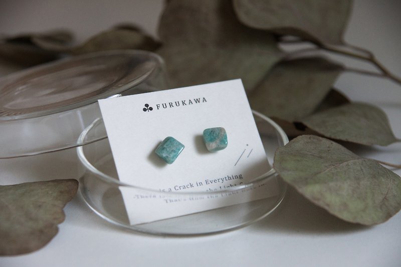 CRACK | Mineral Earrings | EARRINGS - Earrings & Clip-ons - Jade Blue