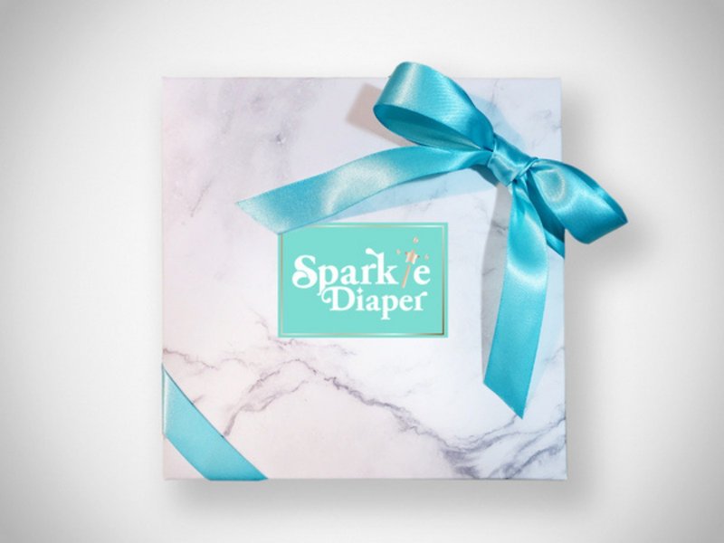 Sparkie Fairy Stick Moisturizing Cloth Diaper Newborn Gift Box Includes 2 Changing Pads - ของขวัญวันครบรอบ - ผ้าฝ้าย/ผ้าลินิน หลากหลายสี