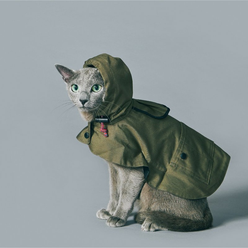 yama paws / utility coat 綠色 功能外套 - 寵物衣服 - 棉．麻 綠色
