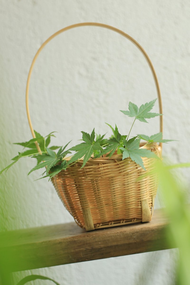 Bamboo weaving series | Portable small bamboo basket | Candy and dessert basket small flower basket | Home storage decoration - Storage - Bamboo 