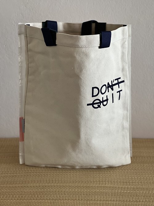 kaika-products Ami, Wet/ Dry Double Tote Bag: DOIT print in Navy