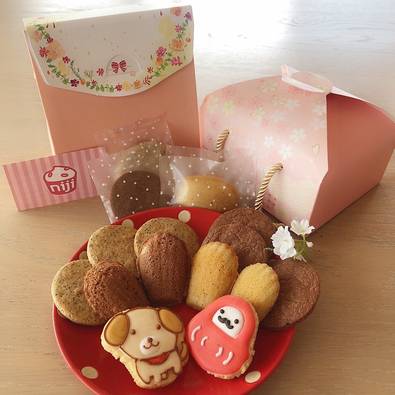 NIJI Cupcake pink New Year gift box - คุกกี้ - อาหารสด 