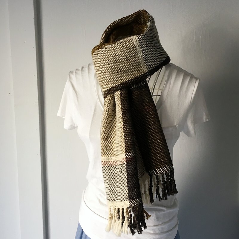 [Unisex Scarf] Deep Yellow Mix 3 - Scarves - Wool Brown