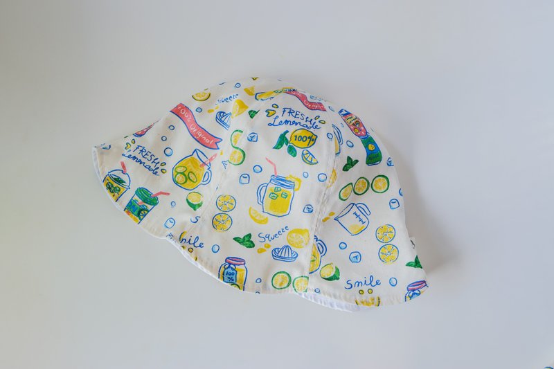 Lemonade handmade baby bucket hat - Baby Hats & Headbands - Cotton & Hemp Yellow