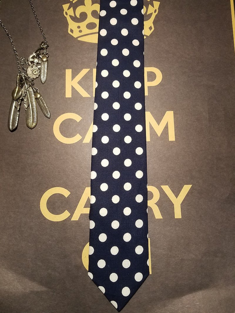 Blue Point Tie Gentleman's Style Narrow Edition Tie - Ties & Tie Clips - Cotton & Hemp Blue