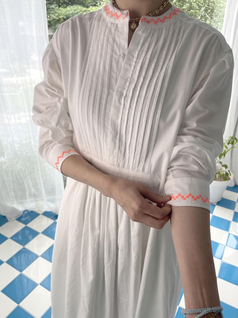 Joanne Maxi Dress - White Embroidery - 洋裝/連身裙 - 棉．麻 白色