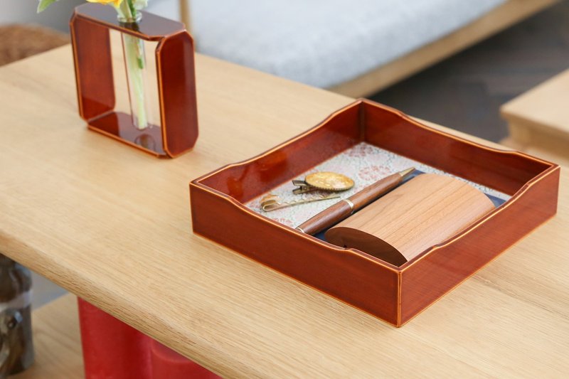 Fukuju Lacquerware Store Handy Box - Storage - Wood Brown