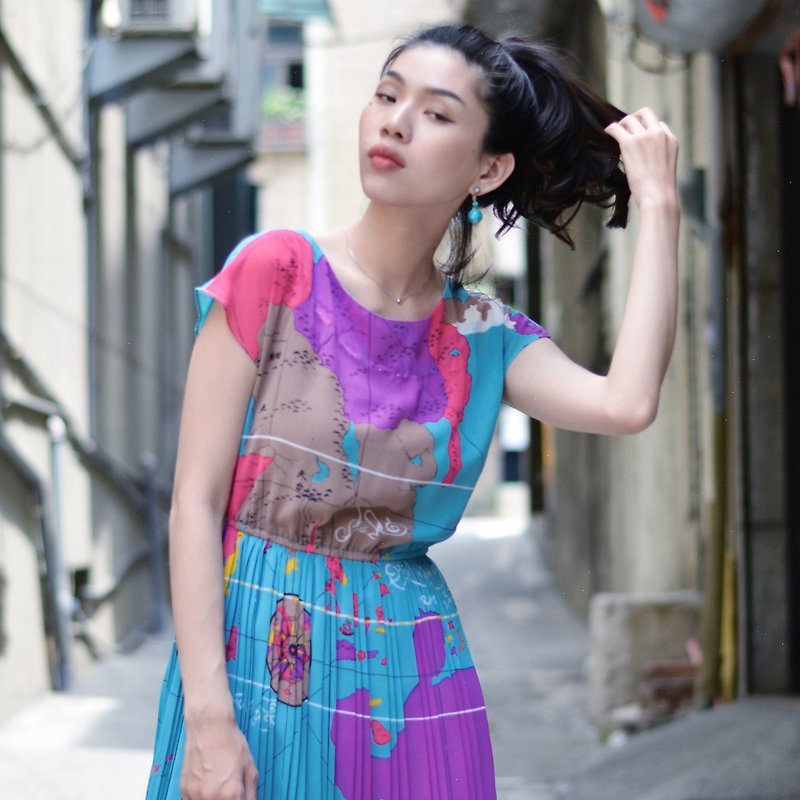 Mengxiang | vintage dress - ชุดเดรส - วัสดุอื่นๆ 