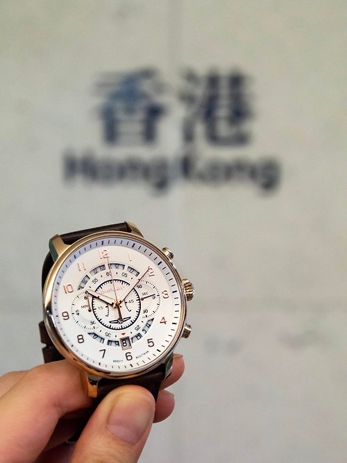 Burlap Watches Burlap Watches 香港品牌 Chrono First 計時碼腕錶 玫瑰金色錶殻
