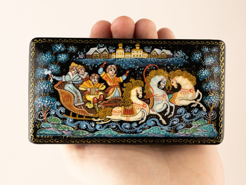 Painted jewelry box, Personalized Lacquer jewelry box, Lacquer Box - 收納箱/收納用品 - 其他材質 