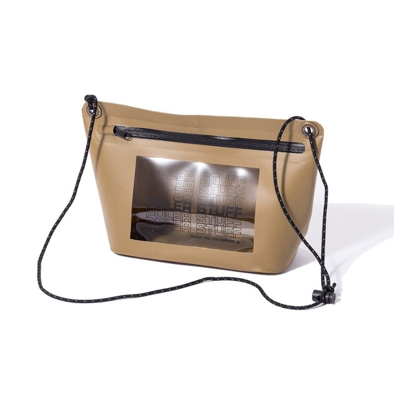 Japan limited POLER HIGH and DRY TPU POUCH waterproof lightweight bag storage bag/sand - กระเป๋าแมสเซนเจอร์ - วัสดุอื่นๆ สีกากี