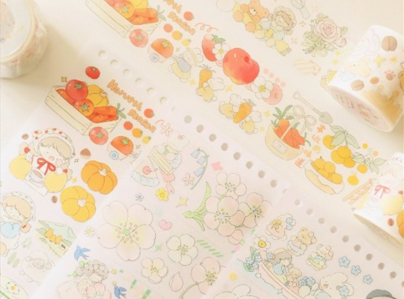 vol.4 [Warm companionship] Cute healing washi tape - Washi Tape - Paper Multicolor