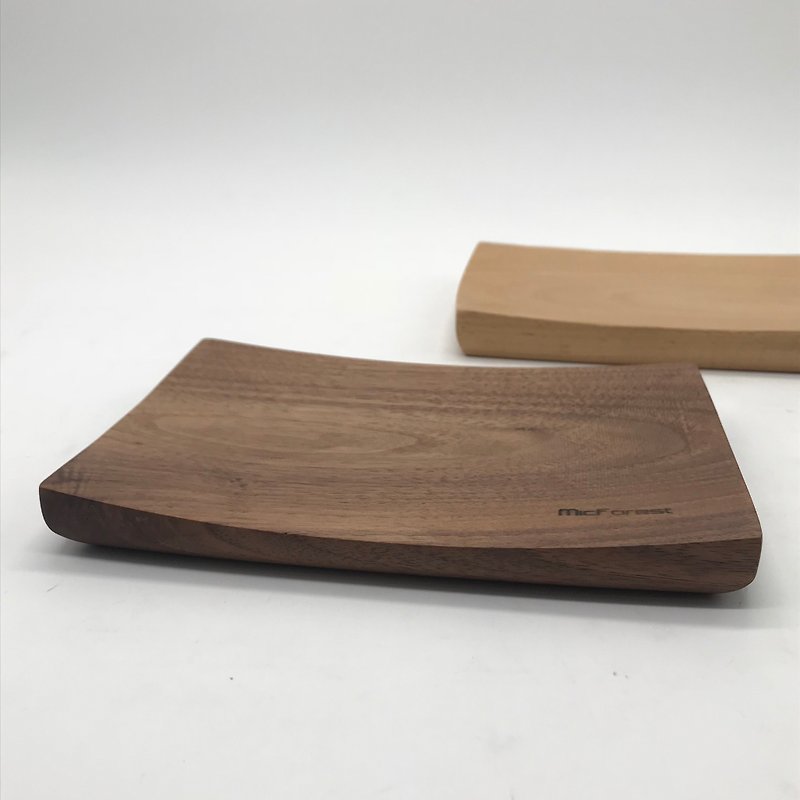 MicForest Micro Forest - Japanese Style and Wind Dishes - Shed Wood/Beech/Walnut/Cherry Wood - Small Plates & Saucers - Wood Brown