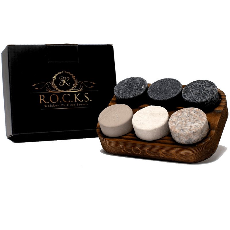 ROCKS / Granite Ice Wine Stone Gift Box - Bar Glasses & Drinkware - Stone 