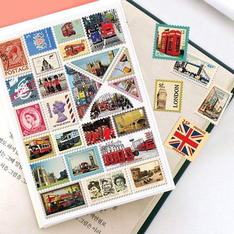 7321 Desgin-授權郵票貼紙組V4-倫敦B01,7321-04535 - 貼紙 - 紙 多色