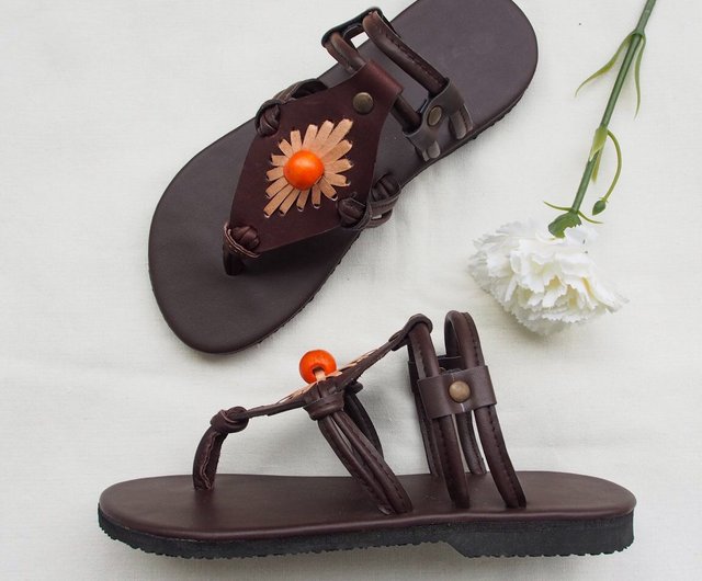 Bohemian leather sale sandals