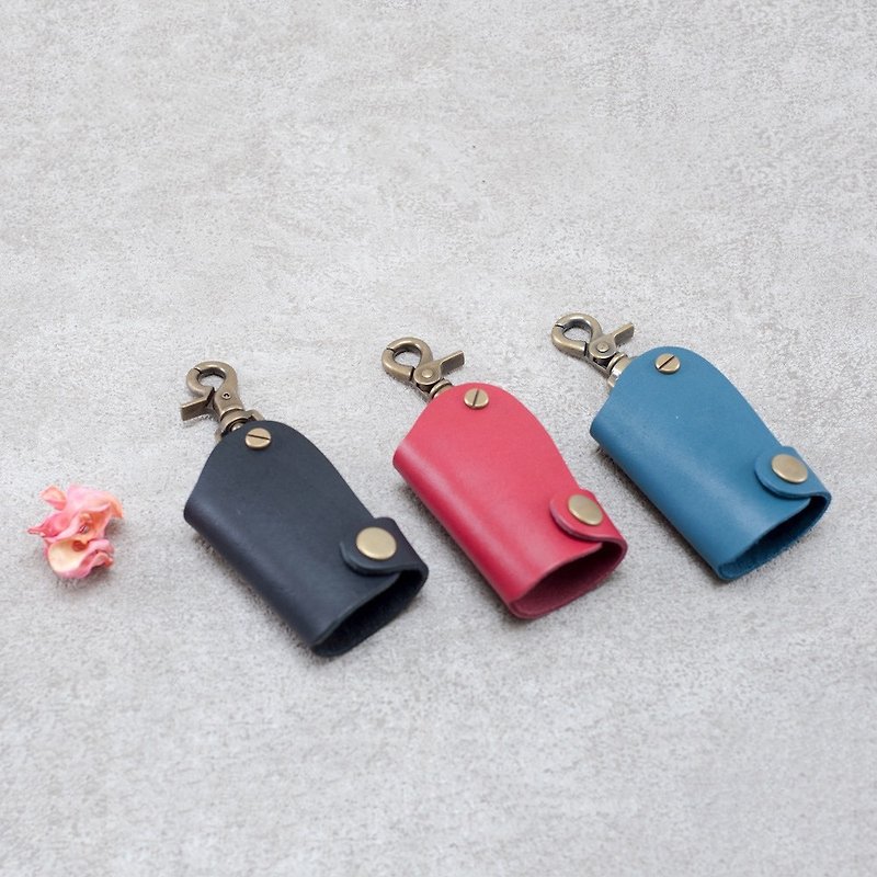 Be Two ∣ Vegetable tanned leather car key case leather key locomotive holster cover - Keychains - Genuine Leather Multicolor