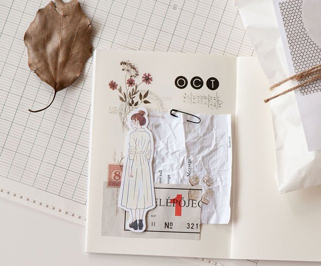 母子コラージュブック-白紙版】A6ハンドブック+A8ハンドブック