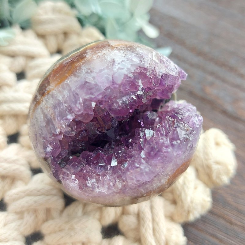 Amethyst 巴西產地 開口笑 紫水晶 天然礦石 原礦 - 擺飾/家飾品 - 其他材質 