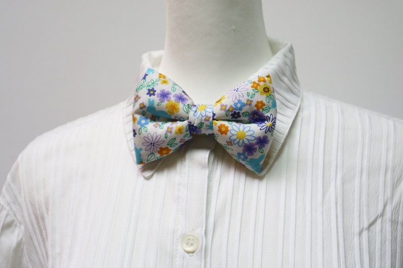 Huahuahua handmade three-dimensional bow tie bow tie*SK* - Bow Ties & Ascots - Cotton & Hemp Multicolor