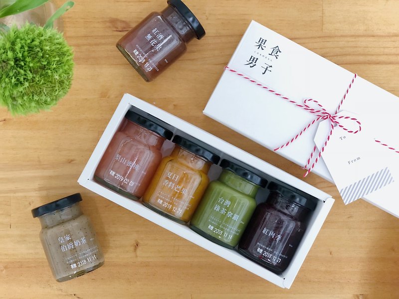 Fruit man │ peach jam gift box [four in] - summer limited - Jams & Spreads - Fresh Ingredients White