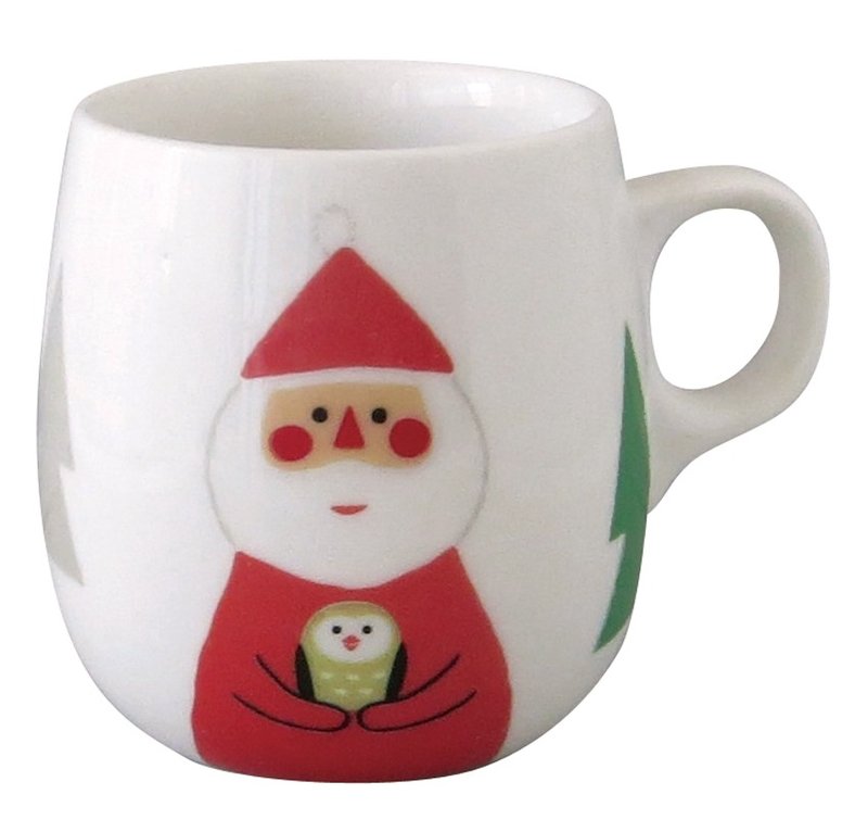 [Japan Decole] Christmas limited edition mug ★ concombre Santa Claus - Mugs - Pottery Red