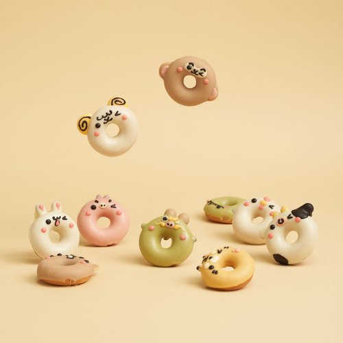 Maru maru donuts 阿丸甜甜圈 12生肖迷你甜甜圈/12入-收涎,彌月,送禮,婚禮小物
