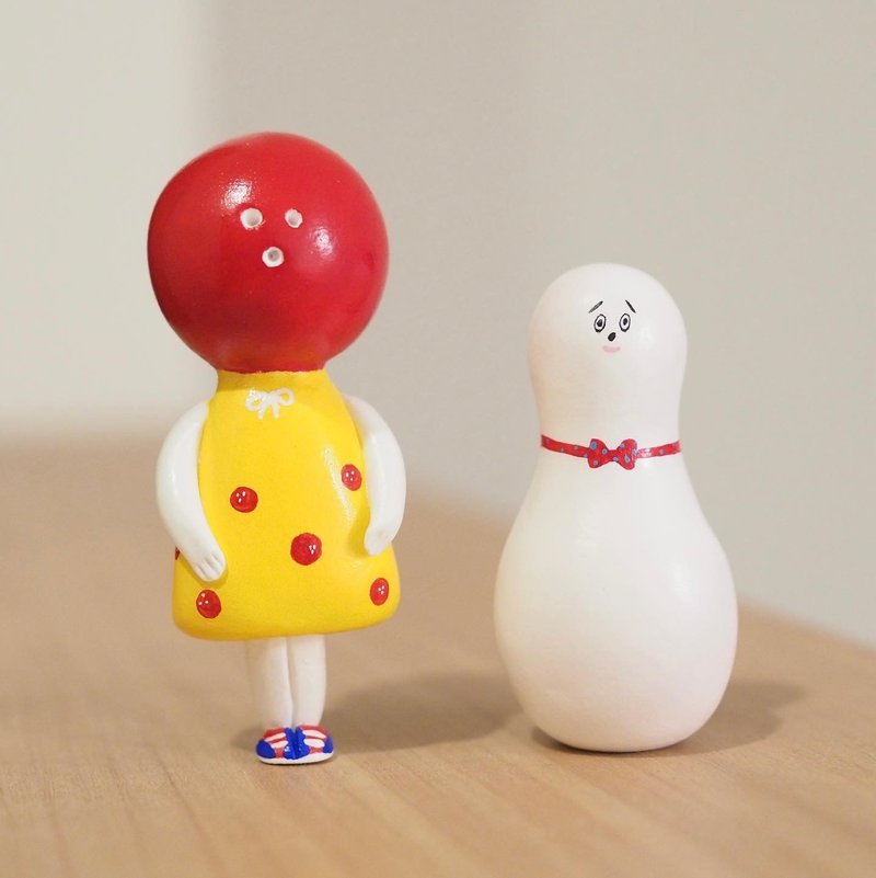 Bowling-chan - 擺飾/家飾品 - 黏土 紅色