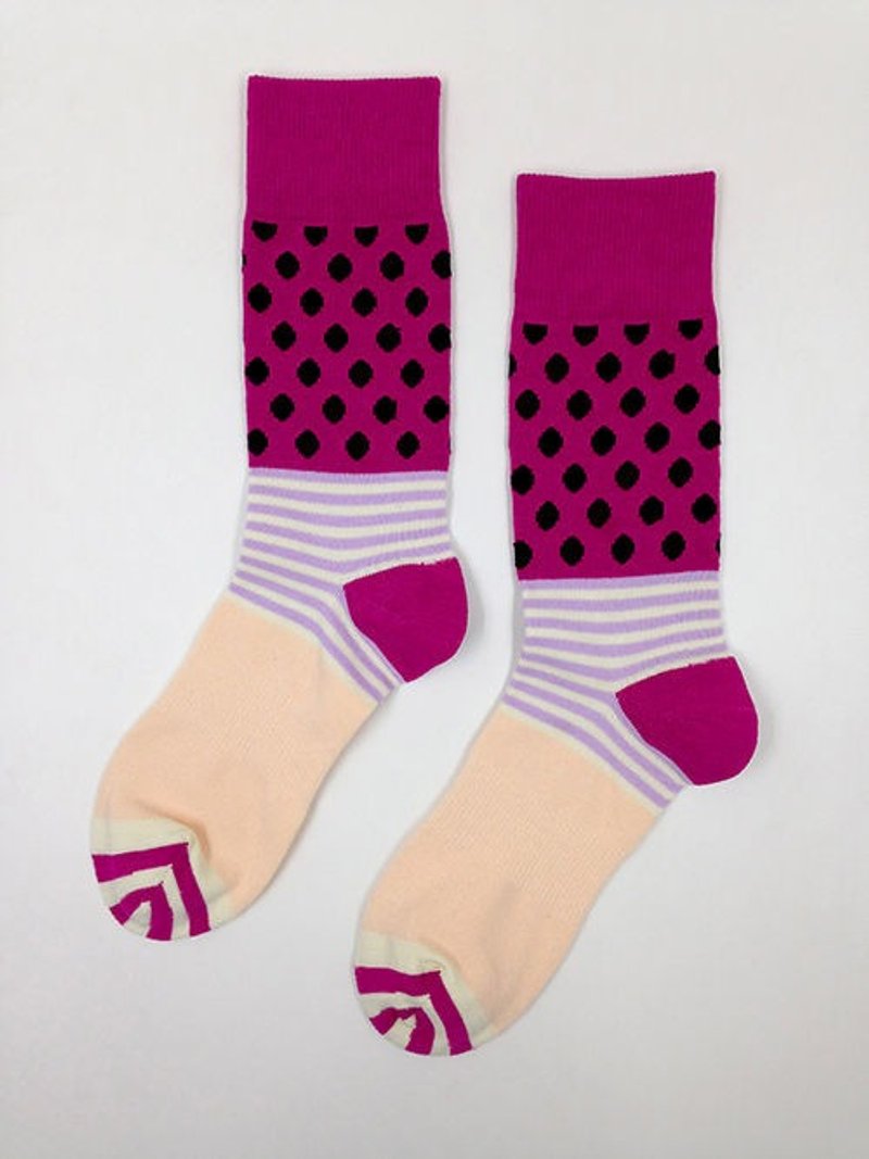 GillianSun Socks Collection【HOT 熱銷款】036PP - 襪子 - 棉．麻 粉紅色