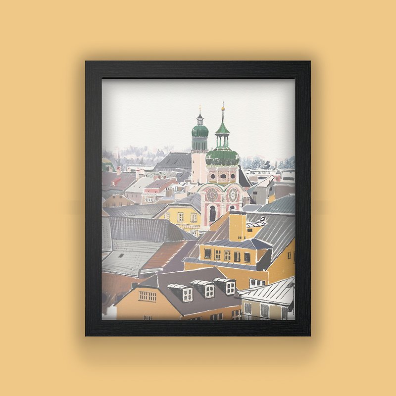 【Innsbruck】世界風景 數位版畫 - 掛牆畫/海報 - 紙 橘色