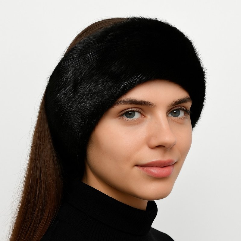 Women Mink Headband Winter Fur Band Real Fur Mink Warm Fur Headband - 髮夾/髮圈 - 其他材質 多色