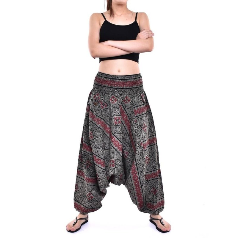 Hmong harem pants, samurai, cotton fabric, handmade - 男長褲/休閒褲 - 棉．麻 多色