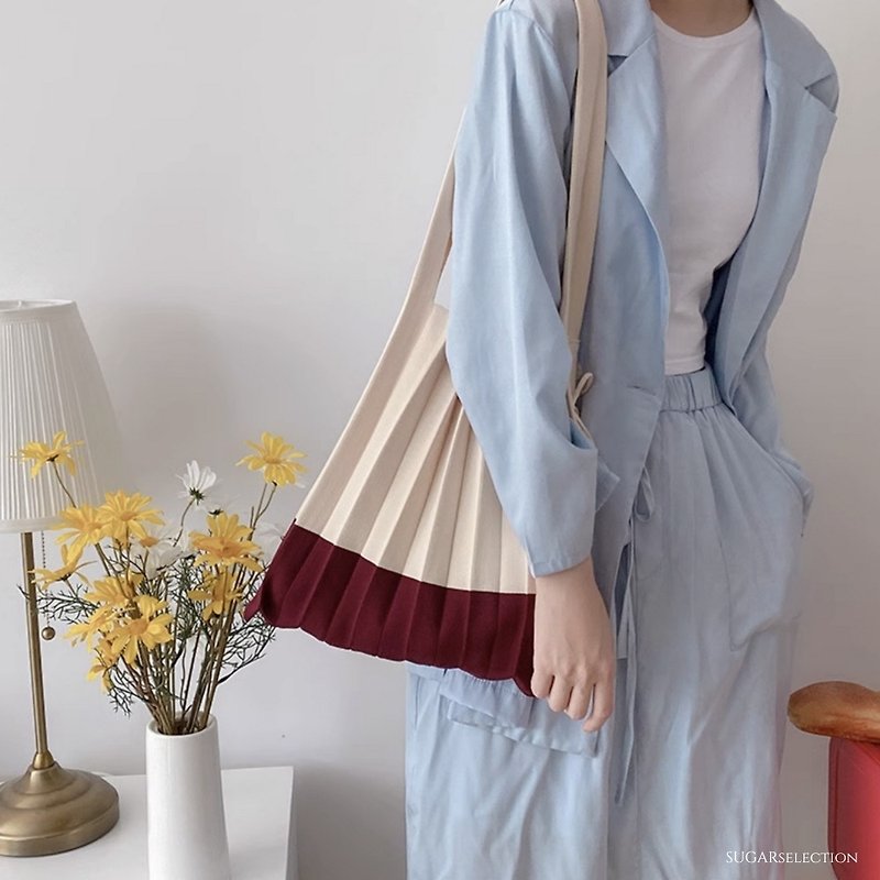 Korean style literary youth Korean bag/shoulder bag/handbag/woven bag/tote bag/graduation gift - Handbags & Totes - Cotton & Hemp 