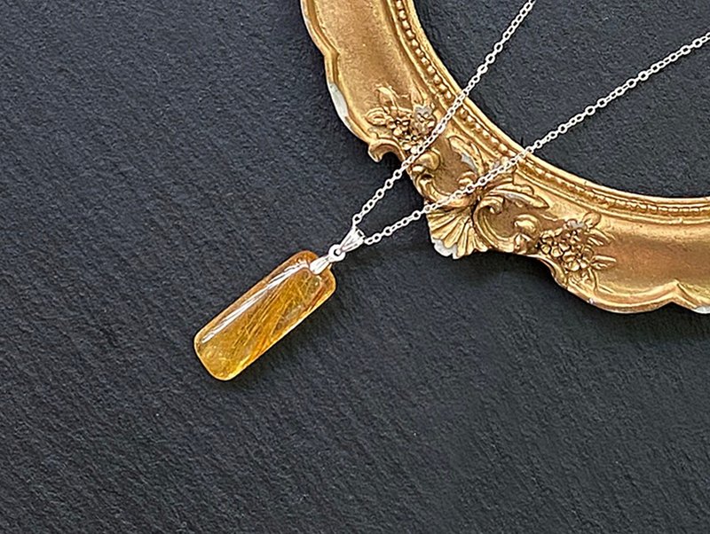 Lucky and Prosperous Career-Natural Ice Translucent Delicate Blonde Crystal 925 Sterling Silver Necklace - Necklaces - Crystal Gold