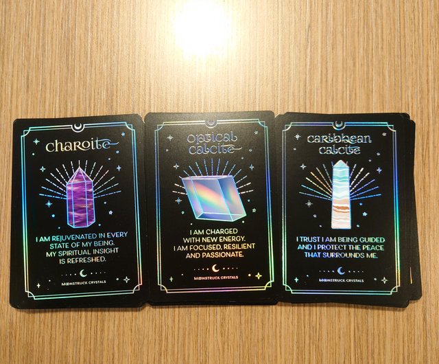 クリスタル アファメーション カード デッキ - シルバー オーラ