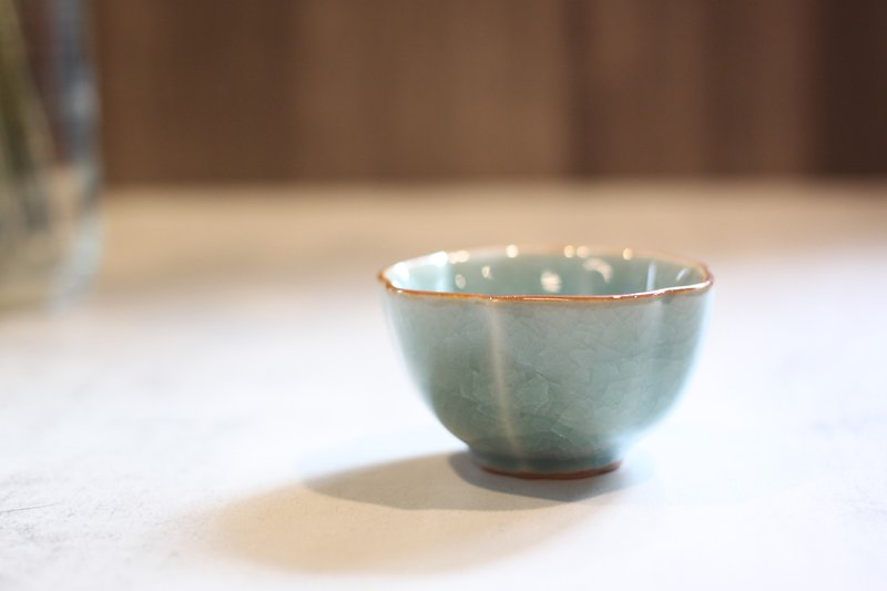 [I Love Mom] Xiangyi Ge Kiln Ice Crack Lucky Tea Cup Works by Master Ye Minxiang - 急須・ティーカップ - 陶器 