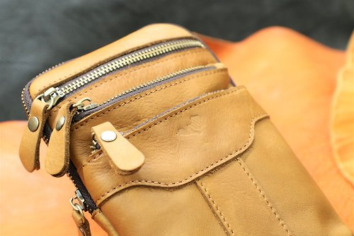 KULUKU老斑鳩皮革工作室 多功能手機袋 腰包 腰掛包(附贈揹帶一條)0533597