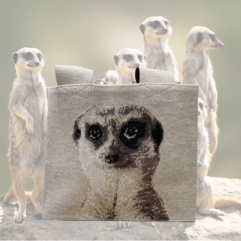 Loxe 香港製造 Tote Bag 手提包 The Meerkat 小狐獴 - 手提包/手提袋 - 棉．麻 