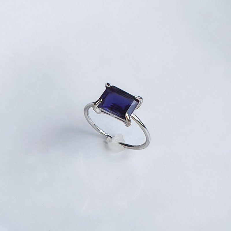 Iolite 925 Silver  Ring【gift box】 - 戒指 - 半寶石 藍色