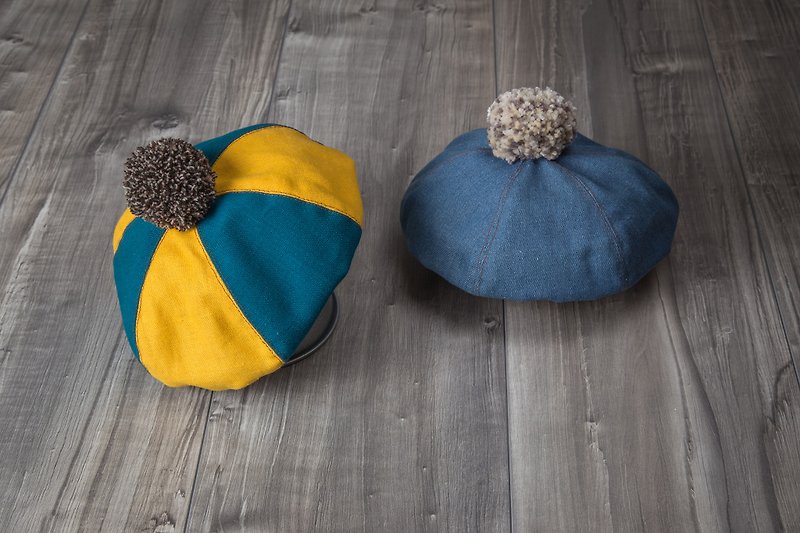 kids_circle mixed color pompom beret - Hats & Caps - Cotton & Hemp Multicolor