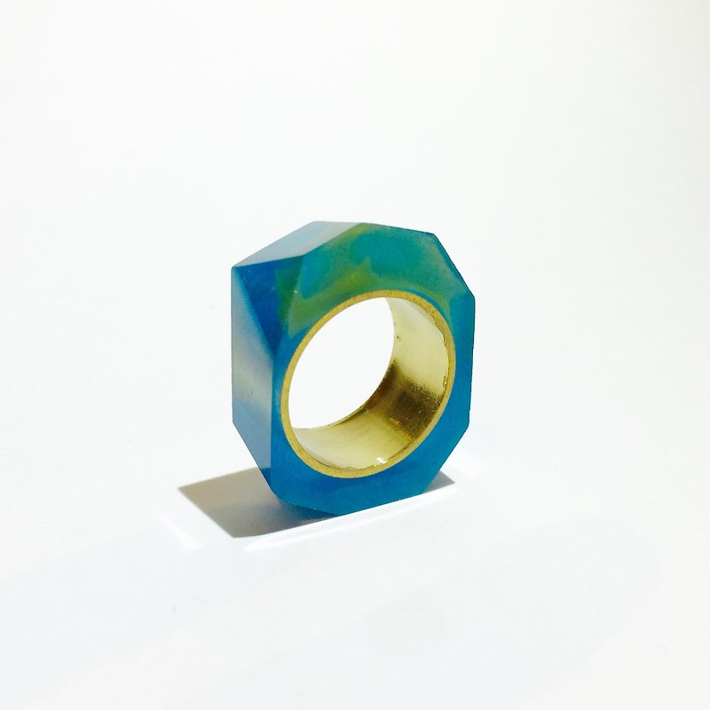 PRISM ring gold blue - แหวนทั่วไป - โลหะ สึชมพู